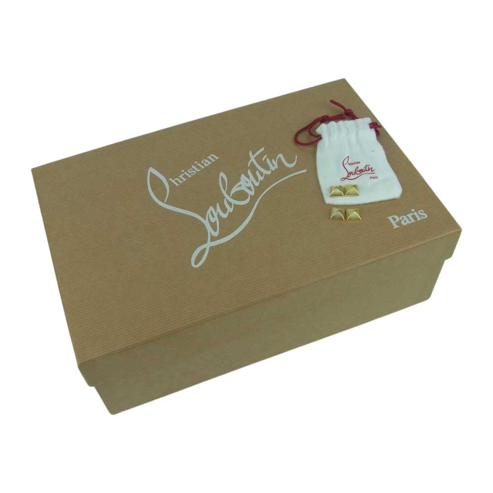 Christian Louboutin クリスチャンルブタン CATACLOU 60 CALF カタクロウ スタッズ エスパドリーユ サンダル ゴールド系 35【中古】