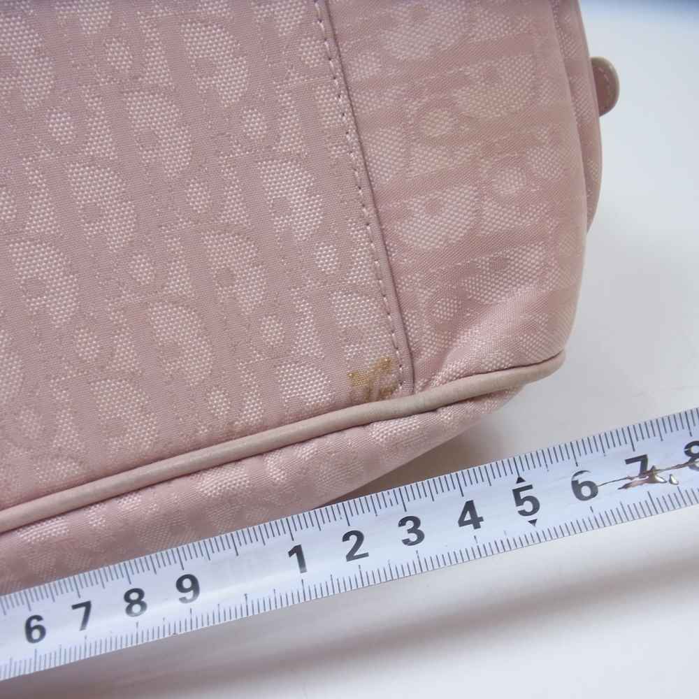 Christian Dior クリスチャンディオール トロッター柄 ラブリー ハンド バッグ ピンク系【中古】