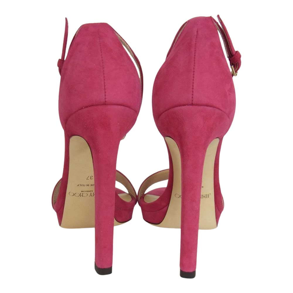 JIMMY CHOO ジミーチュウ MISTY 120 suede sandal スエード サンダル ピンク系 37【極上美品】【中古】