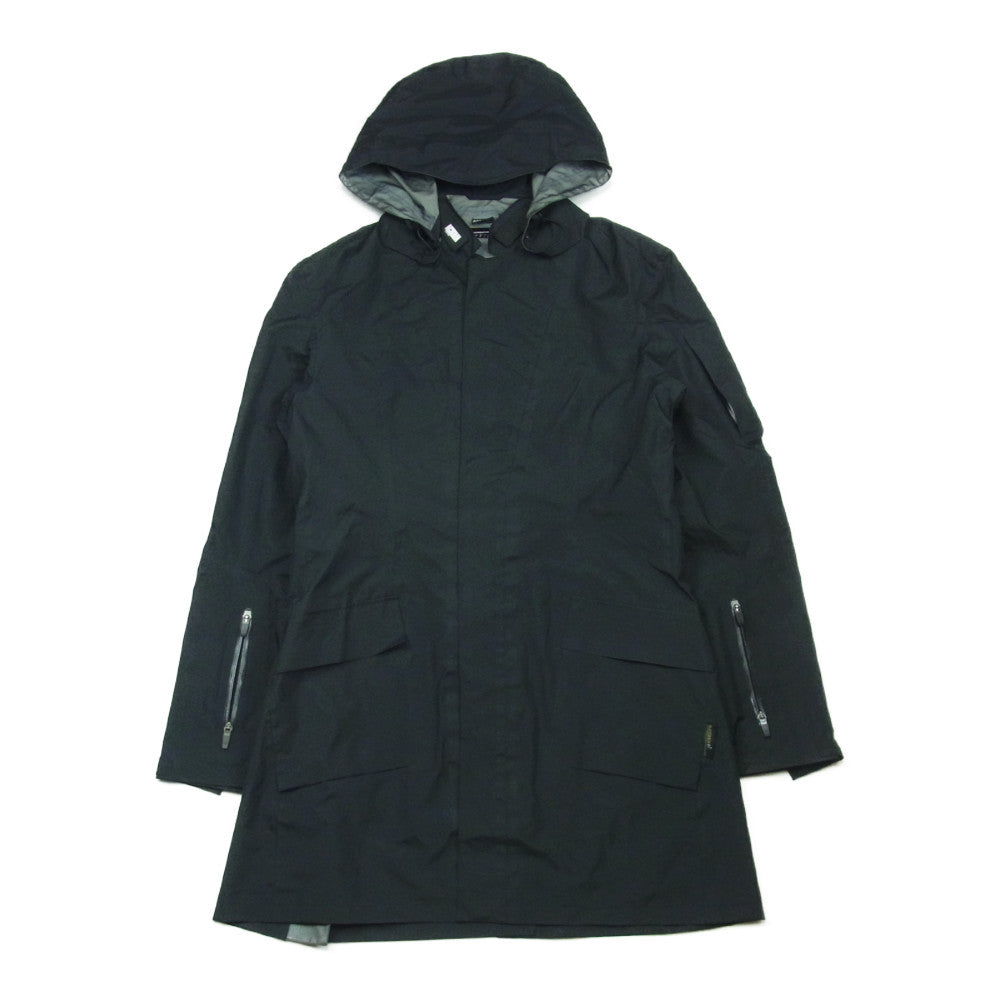 アクロニウム GT-J18 国内正規品 GORE-TEX PRO SHELL ゴアテックス 3レイヤー ハイテク レイン チェスターコート ナイロン ジャケット ブラック系 L【中古】