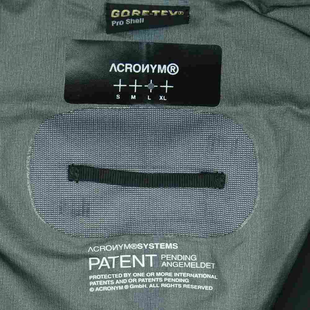 アクロニウム GT-J18 国内正規品 GORE-TEX PRO SHELL ゴアテックス 3レイヤー ハイテク レイン チェスターコート ナイロン ジャケット ブラック系 L【中古】