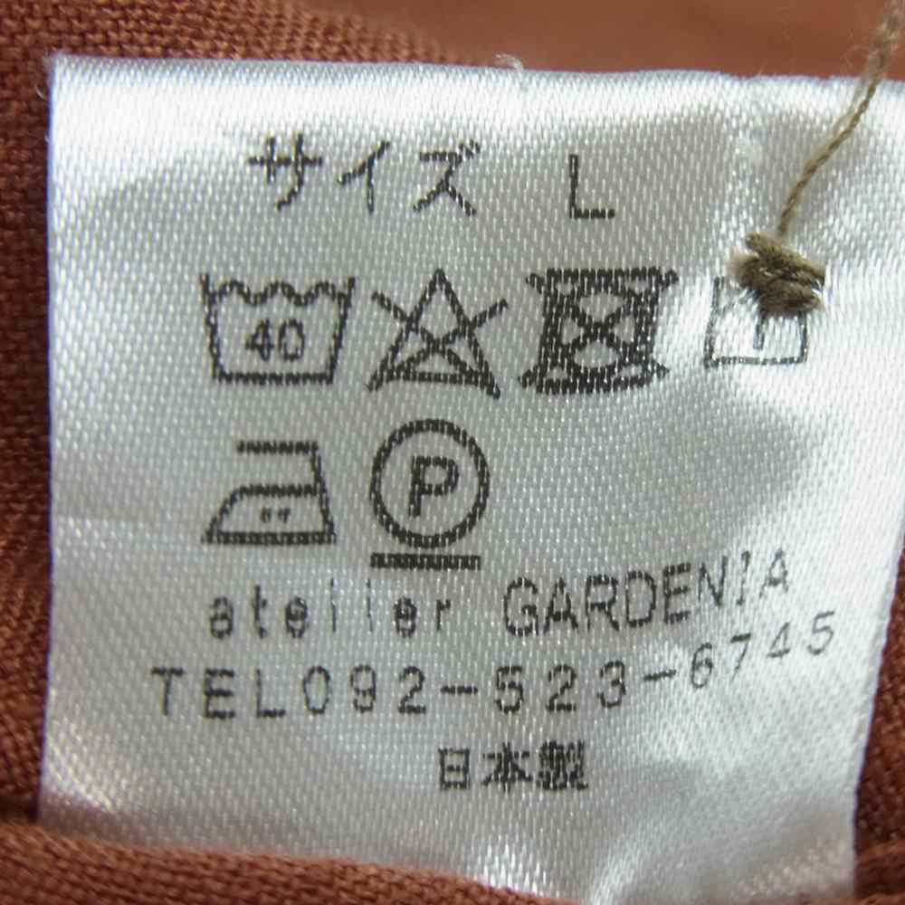 DJANGOATOUR ジャンゴアトゥール DS-48B リネン 長袖 シャツ 日本製 オレンジブラウン系 L【中古】