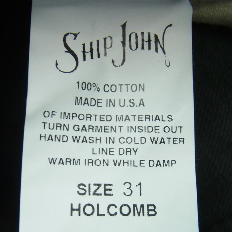 シップジョン Holcomb Jeans ホルコム ブラック デニム パンツ アメリカ製 ブラック系 31【中古】