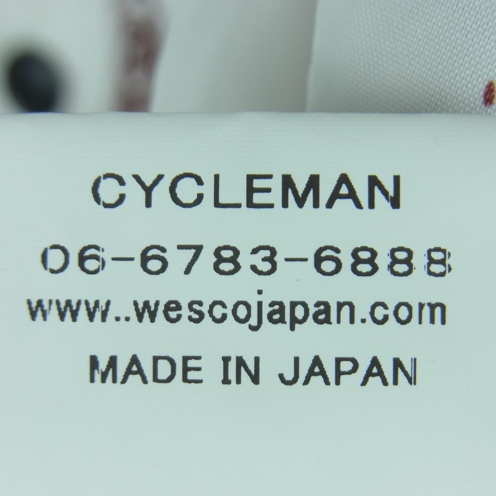 WESCO ウエスコ SS28216CY 100周年記念 × Sun Surf サンサーフ ブーツ 総柄 長袖 レーヨン オープンカラー シャツ ホワイト系 L 16-16.5【中古】