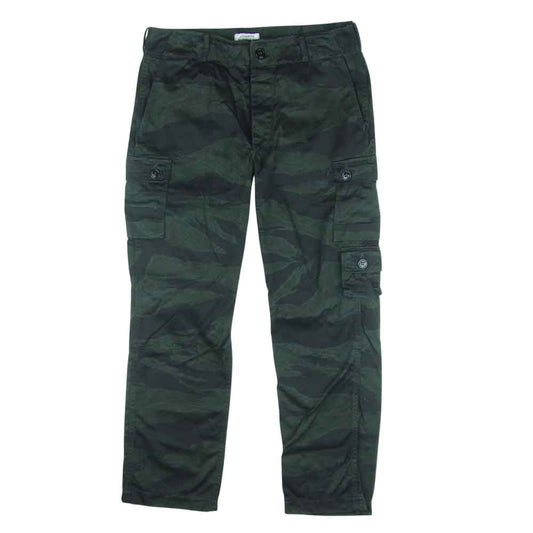 The REAL McCOY'S ザリアルマッコイズ TIGER CAMOFLAGUE TROUSERS JOHN WAYNE ジョンウェイン タイガーカモ カーゴ ミリタリー パンツ ダークグリーン系 30-32【中古】