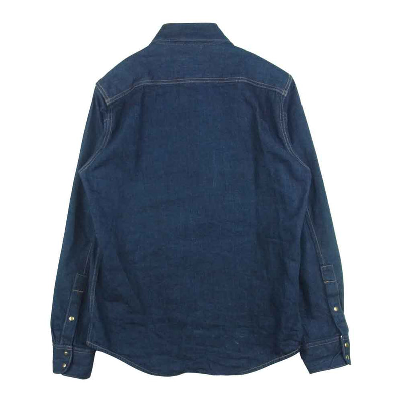 SHIP JOHN Townes Denim Western Shirt デニム ウエスタン 長袖 シャツ インディゴブルー系 M【中古】