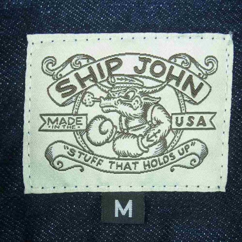 SHIP JOHN Townes Denim Western Shirt デニム ウエスタン 長袖 シャツ インディゴブルー系 M【中古】