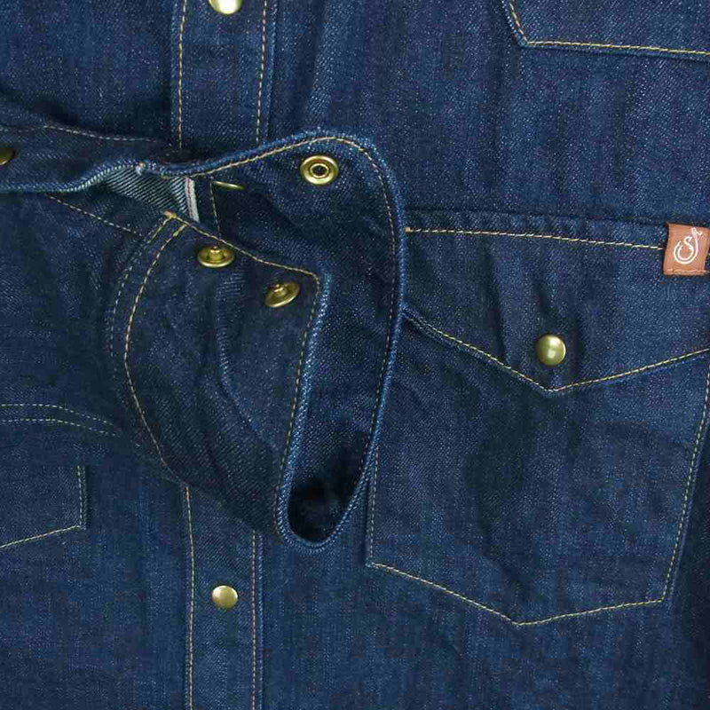 SHIP JOHN Townes Denim Western Shirt デニム ウエスタン 長袖 シャツ インディゴブルー系 M【中古】