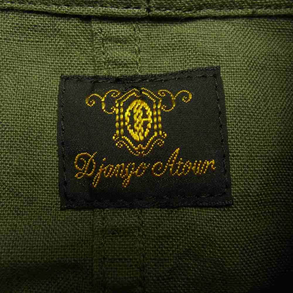 DJANGOATOUR ジャンゴアトゥール リネン ロング ラグラン ポケット 長袖 シャツ ジャケット カーキ カーキ系 L【中古】