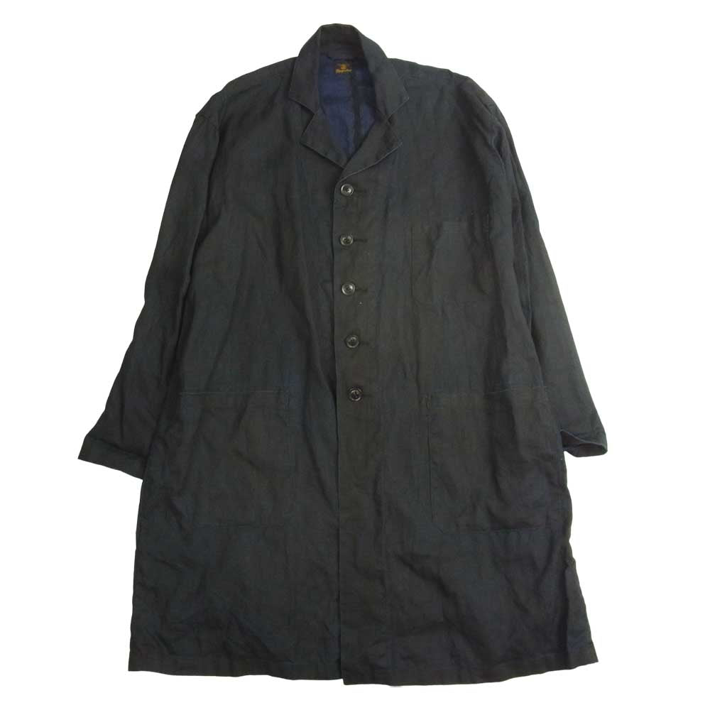 DJANGOATOUR ジャンゴアトゥール インディゴ リネン ロング ガウン シャツ コート ネイビー系 L【中古】
