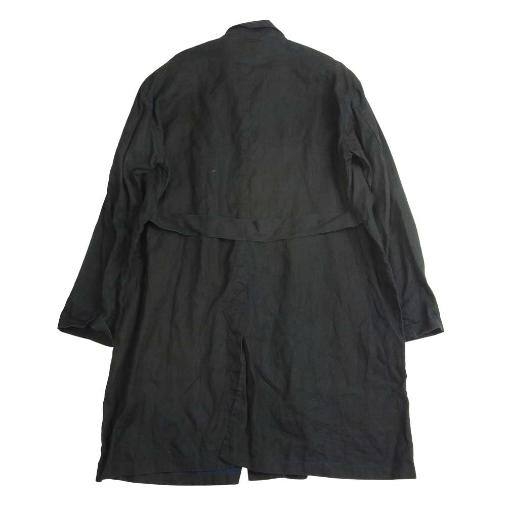 DJANGOATOUR ジャンゴアトゥール インディゴ リネン ロング ガウン シャツ コート ネイビー系 L【中古】