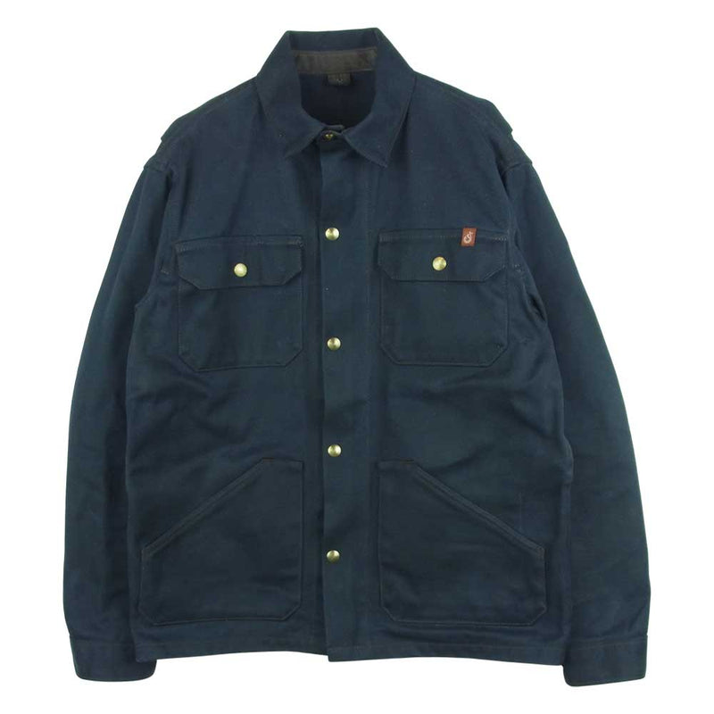 SHIP JOHN Wills Jacket Waxed Canvas ウィルズ ジャケット ワックス キャンバス オイルド コットン ワーク カバーオール ネイビー系【中古】