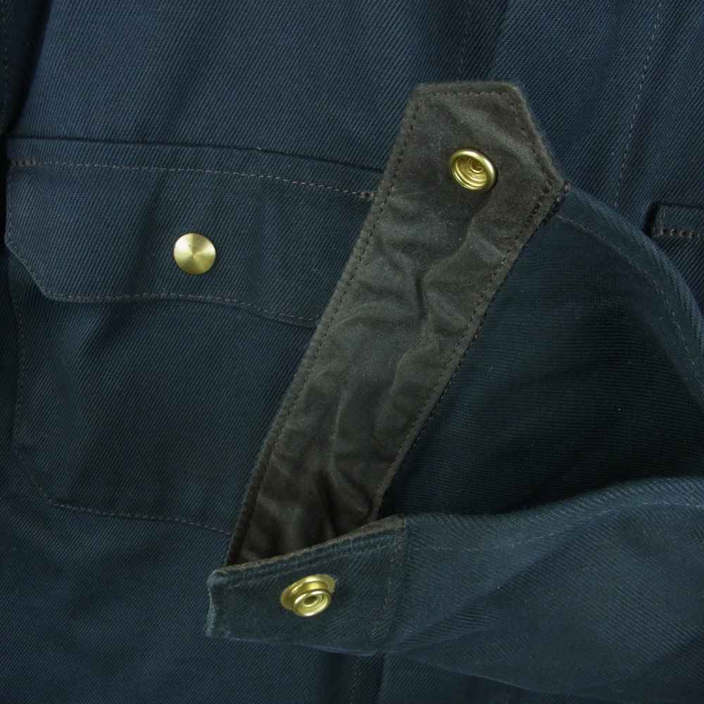 SHIP JOHN Wills Jacket Waxed Canvas ウィルズ ジャケット ワックス キャンバス オイルド コットン ワーク カバーオール ネイビー系【中古】