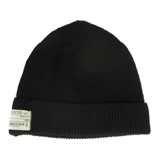 The REAL McCOY'S ザリアルマッコイズ U.S. NAVY WATCH CAP ウール ニット ワッチ キャップ ビーニー ブラック系【中古】