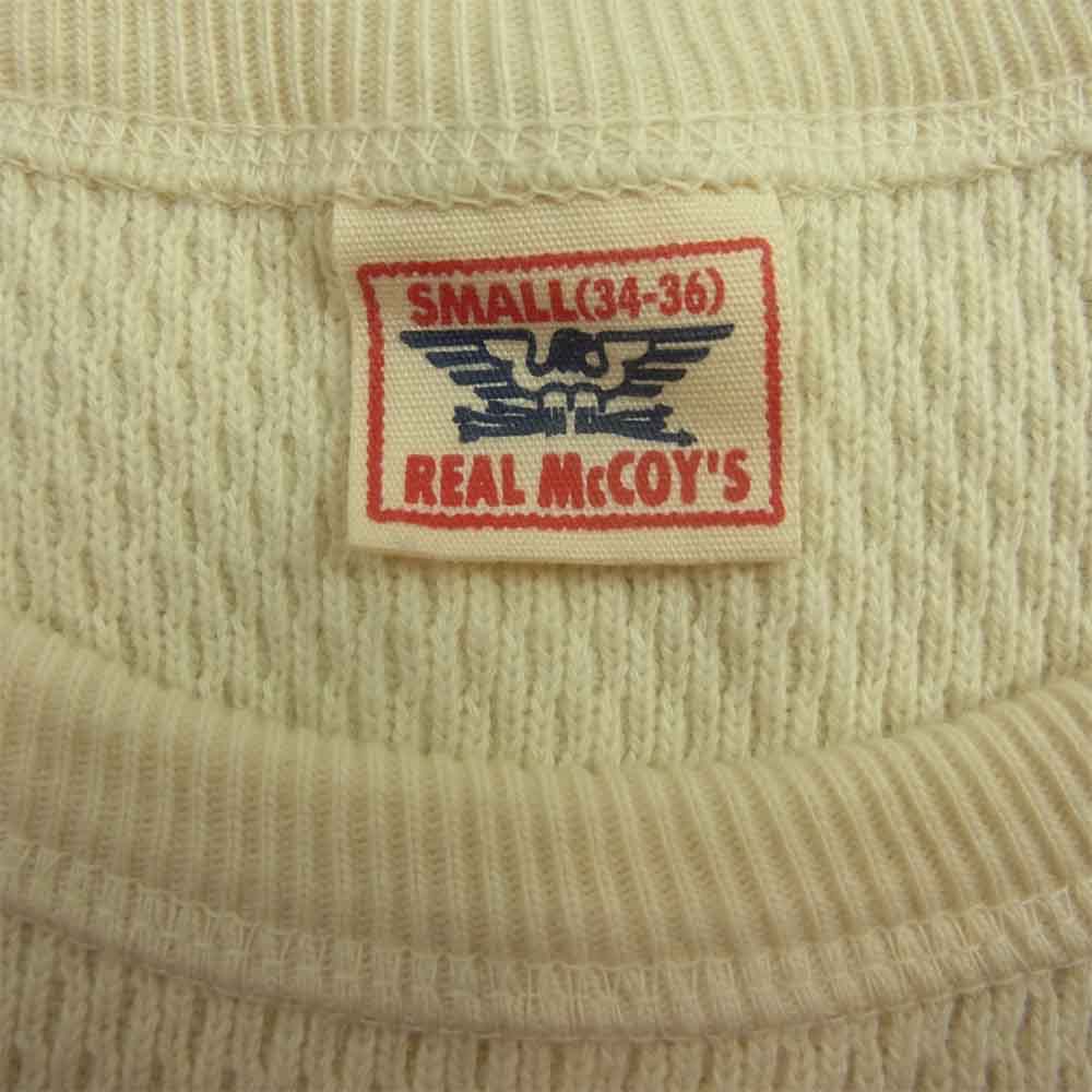 The REAL McCOY'S ザリアルマッコイズ MC12110 MILITARY THERMAL SHIRT ミリタリー サーマル シャツ カットソー ホワイト系 S【中古】