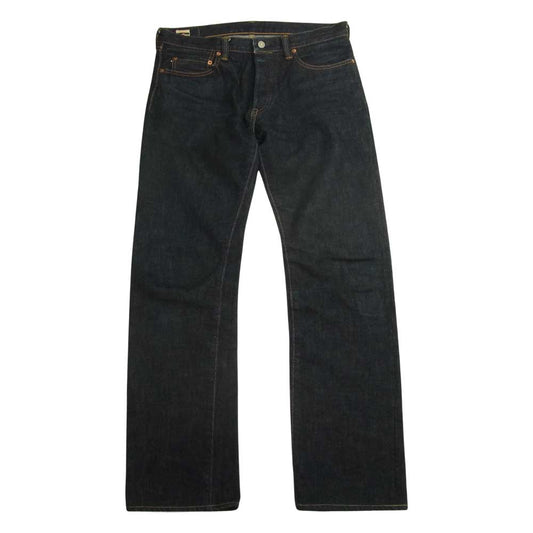 MOMOTARO JEANS 桃太郎ジーンズ 701 VINTAGE LABLE JEANS ヴィンテージレーベル タイト ストレート ボタンフライ ジーンズ インディゴブルー系 34【中古】