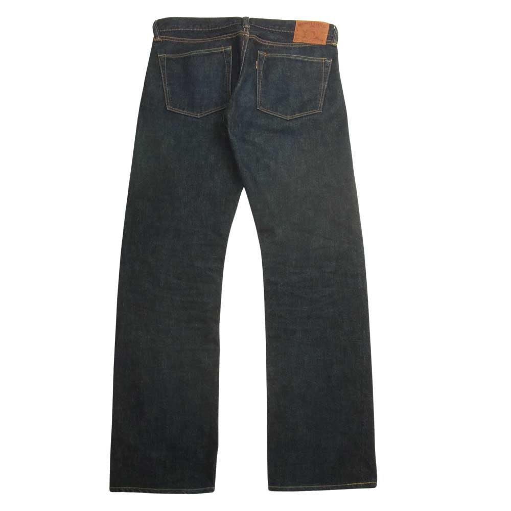MOMOTARO JEANS 桃太郎ジーンズ 701 VINTAGE LABLE JEANS ヴィンテージレーベル タイト ストレート ボタンフライ ジーンズ インディゴブルー系 34【中古】
