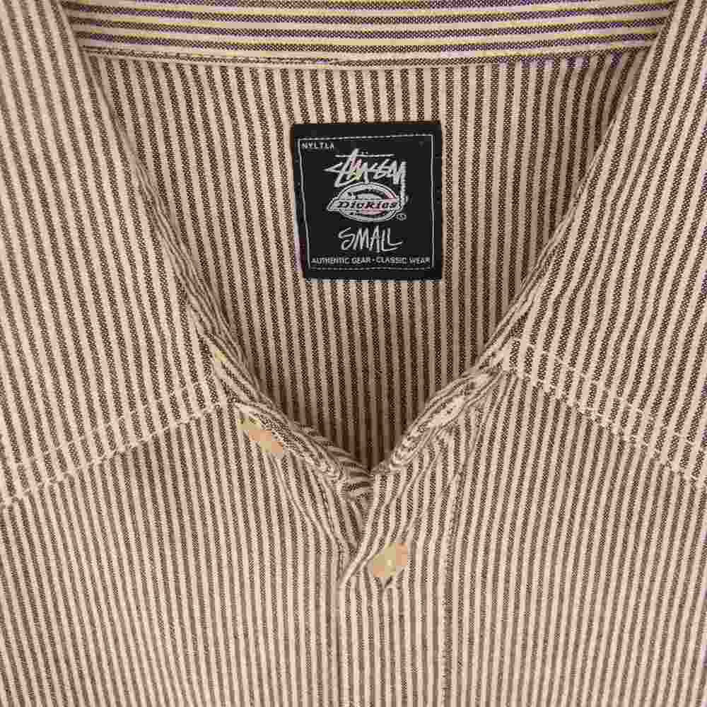 STUSSY ステューシー × Dickies STRIPED WORK SHIRT ストライプ ワーク