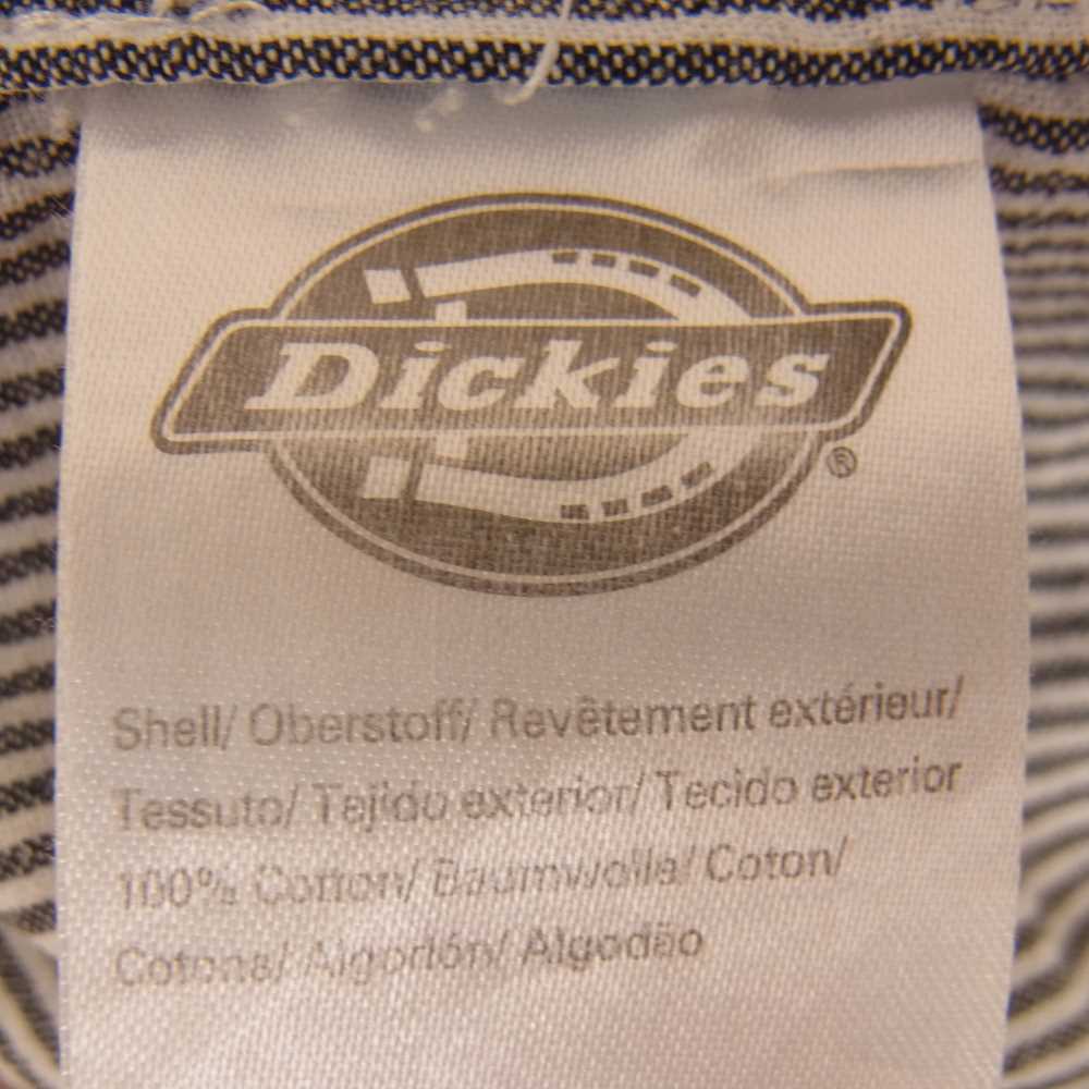STUSSY ステューシー × Dickies STRIPED WORK SHIRT ストライプ ワーク 長袖 シャツ ブラック系 S【中古】