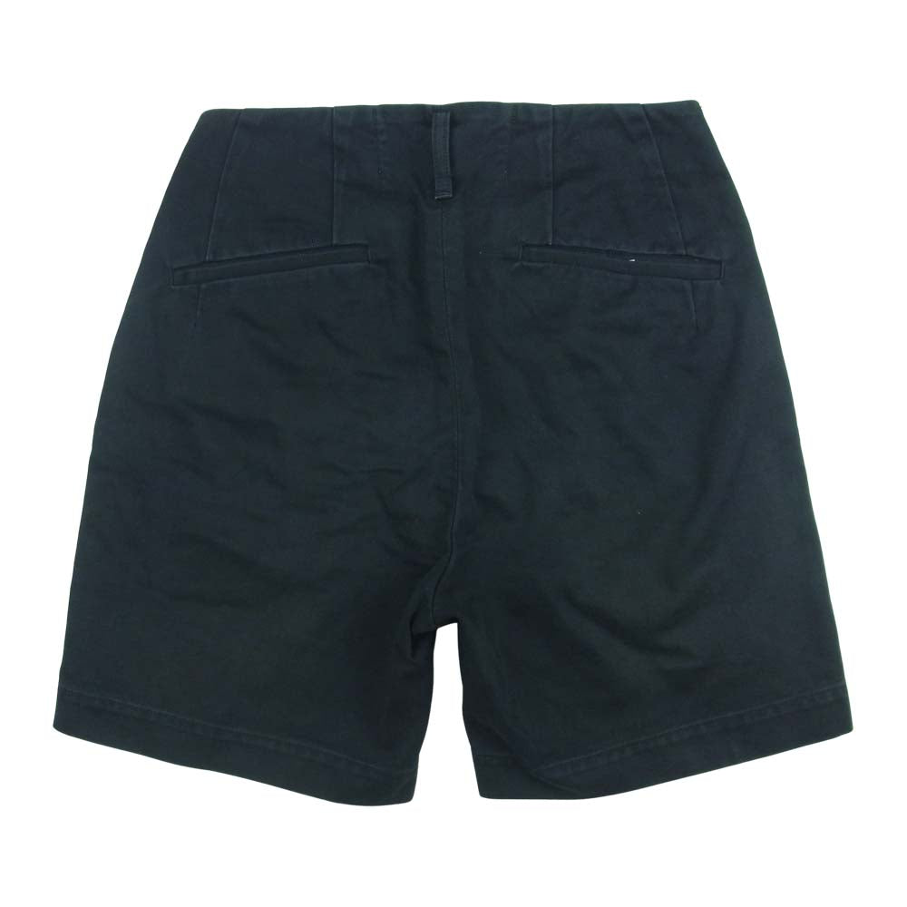 ツキ 0022 2タック ショート パンツ コットン 日本製 ブラック系 1【中古】