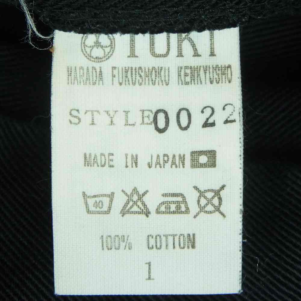 ツキ 0022 2タック ショート パンツ コットン 日本製 ブラック系 1【中古】