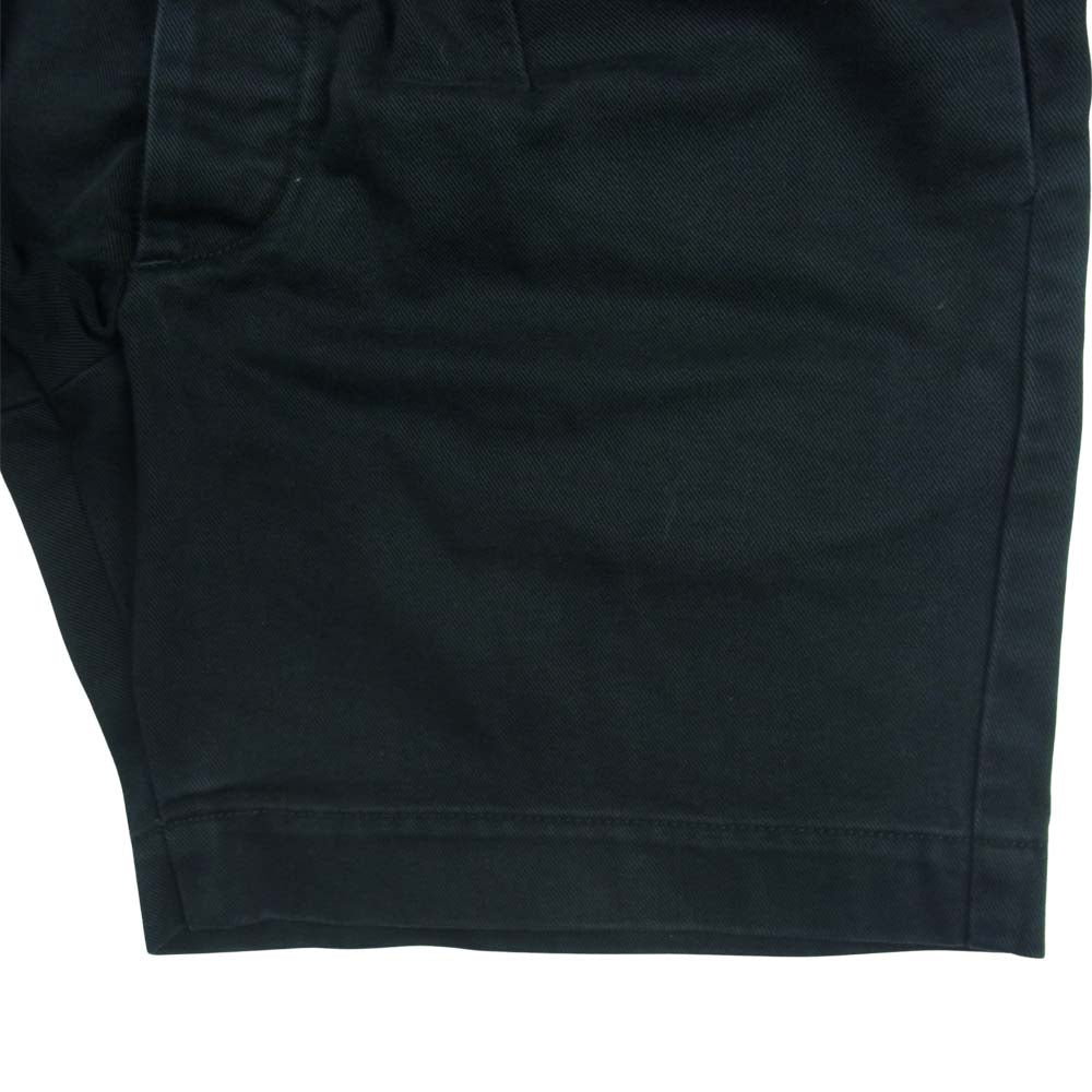 ツキ 0022 2タック ショート パンツ コットン 日本製 ブラック系 1【中古】
