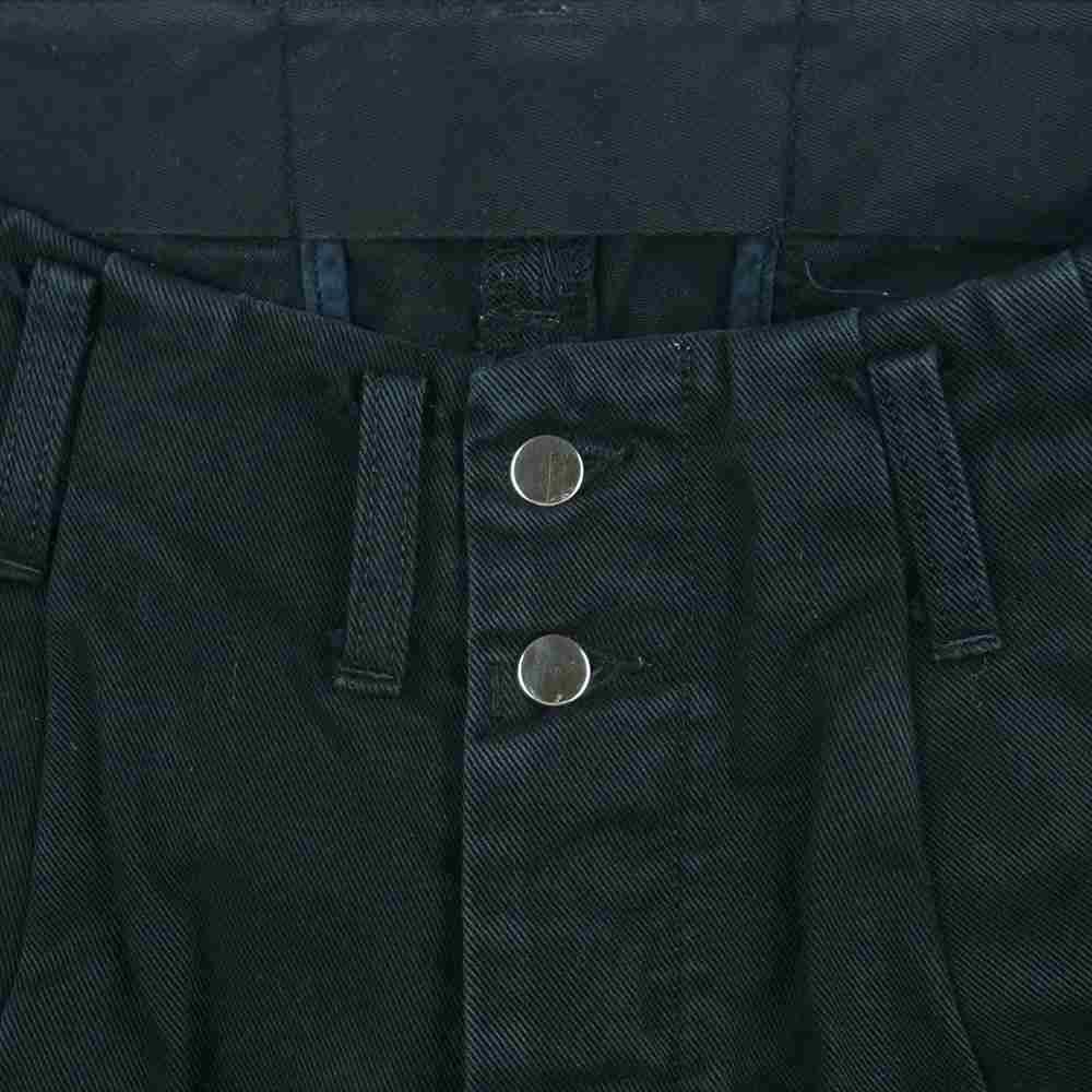 ツキ 0022 2タック ショート パンツ コットン 日本製 ブラック系 1【中古】