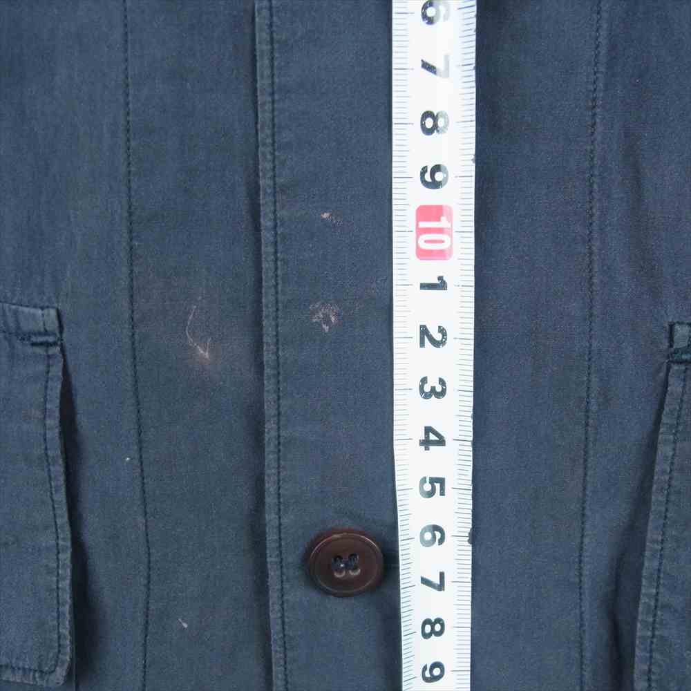 COMOLI コモリ 101-01003 長袖 サファリ シャツ コットン 日本製 ネイビー系【中古】