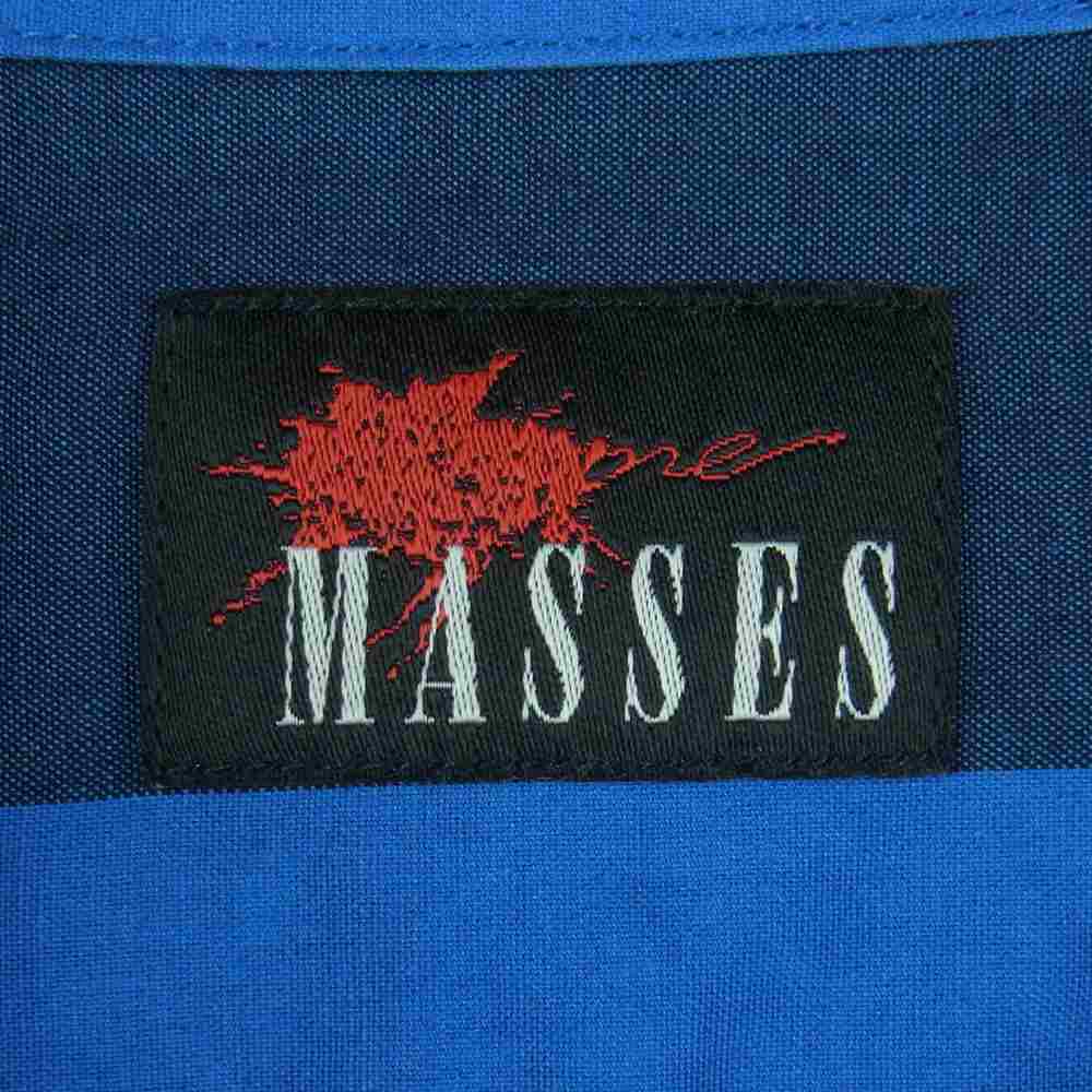 MASSES マシス ビッグ チェック 長袖 シャツ コットン 日本製 ブルー系 S【中古】