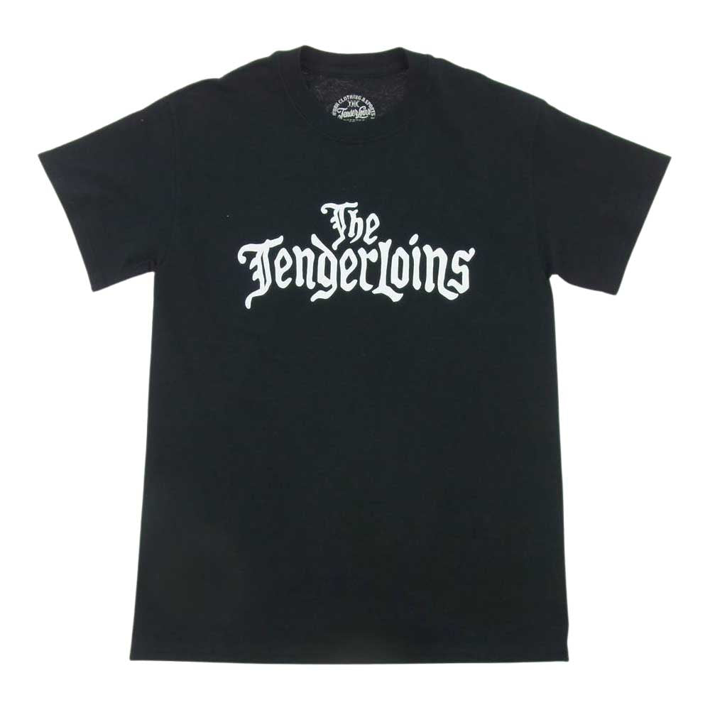 TENDERLOIN テンダーロイン T-TEE THE TENDERLOINS ロゴ プリント 半袖 Tシャツ ブラック ブラック系 S【美品】【中古】