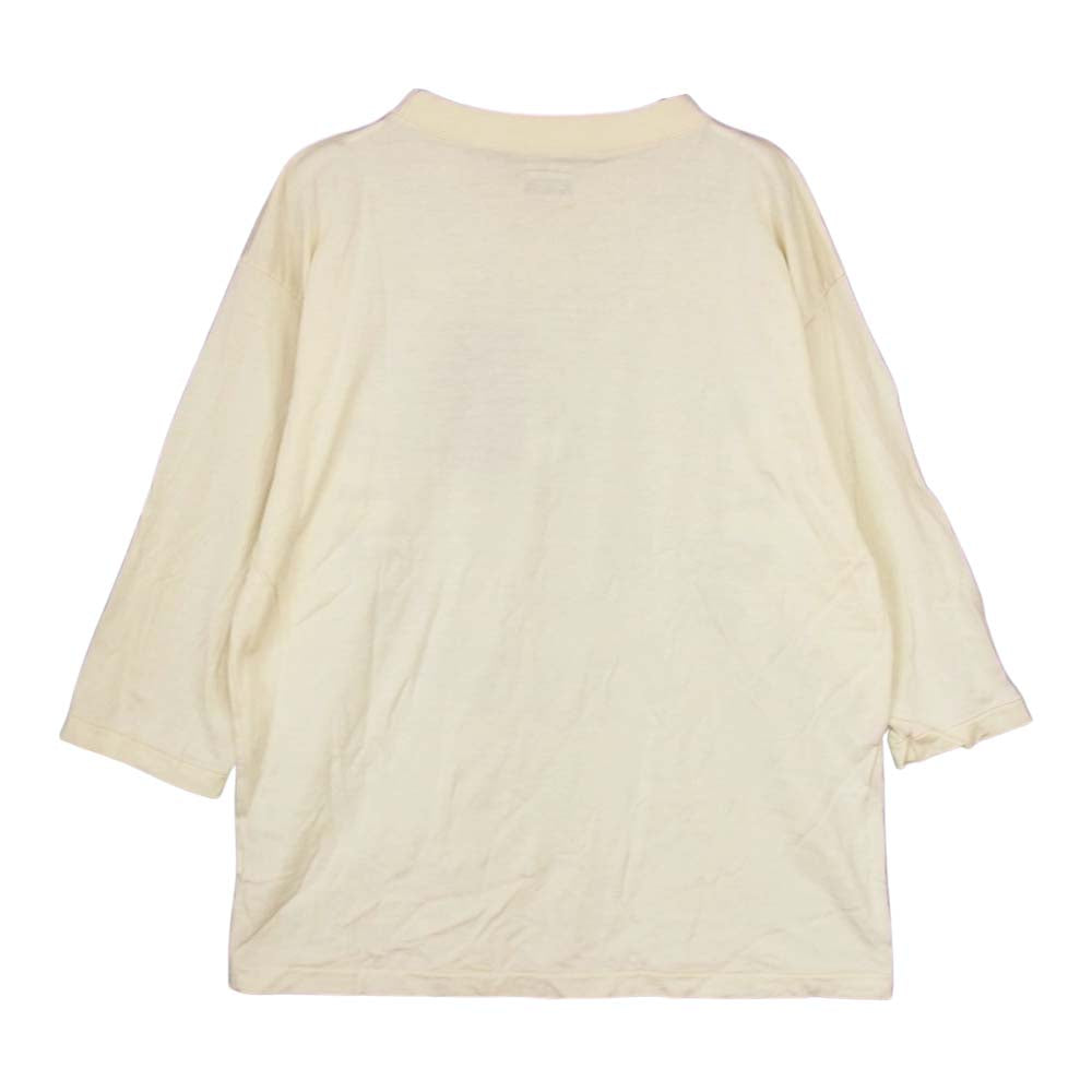 TENDERLOIN テンダーロイン T-RAYON NFL 3/4 BS ボルネオ スカル プリント レーヨン 3/4袖 Tシャツ オフホワイト系 S【中古】