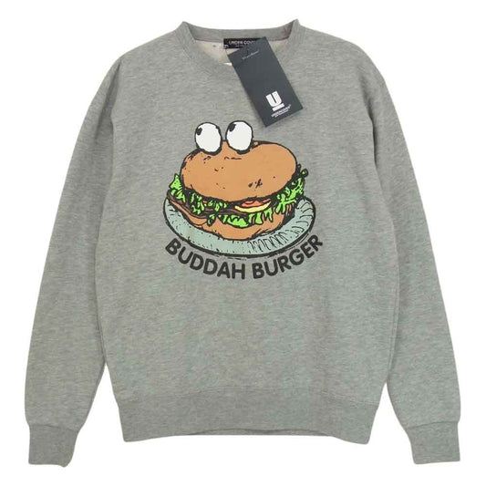 UNDERCOVER アンダーカバー N9834 BUDDAH BURGER ブッダ バーガー ハンバーガー プリント スウェット トレーナー グレー系 M【中古】