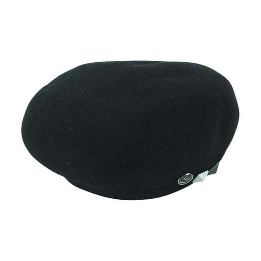 uniform experiment ユニフォームエクスペリメント UE-178091 BIG BERET スタッズ ピンズ付き ビッグ ベレー帽 帽子 ブラック系 3【中古】