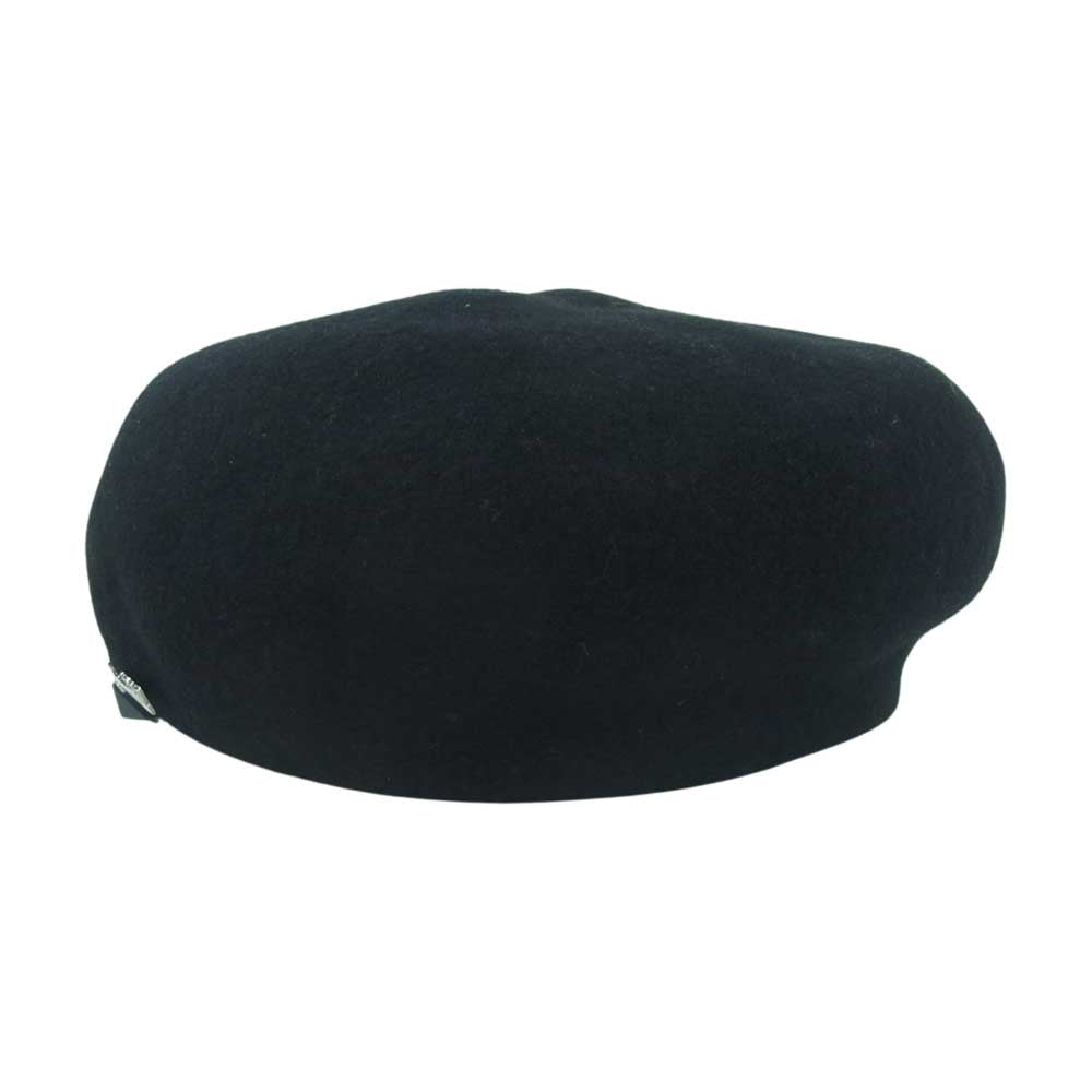 uniform experiment ユニフォームエクスペリメント UE-178091 BIG BERET スタッズ ピンズ付き ビッグ ベレー帽 帽子 ブラック系 3【中古】