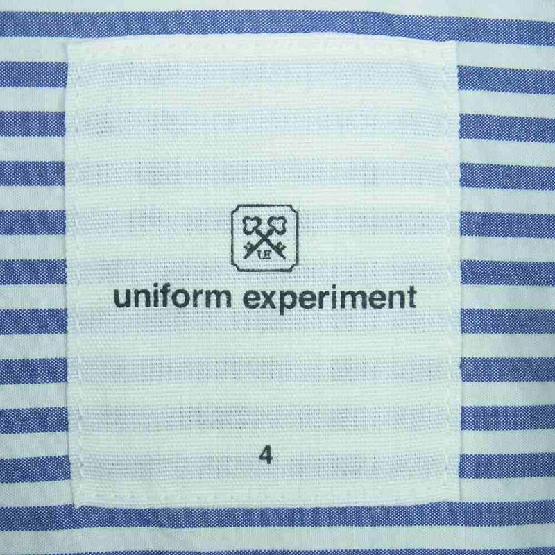 uniform experiment ユニフォームエクスペリメント UE-220001 SOPH. ソフネット FRAGMENT フラグメント DONDIWHITE ドンディホワイト GRAFFITI BIG REGULAR COLLAR SHIRT グラフィック ビッグ 長袖 シャツ ブルー系 ホワイト系 4【中古】