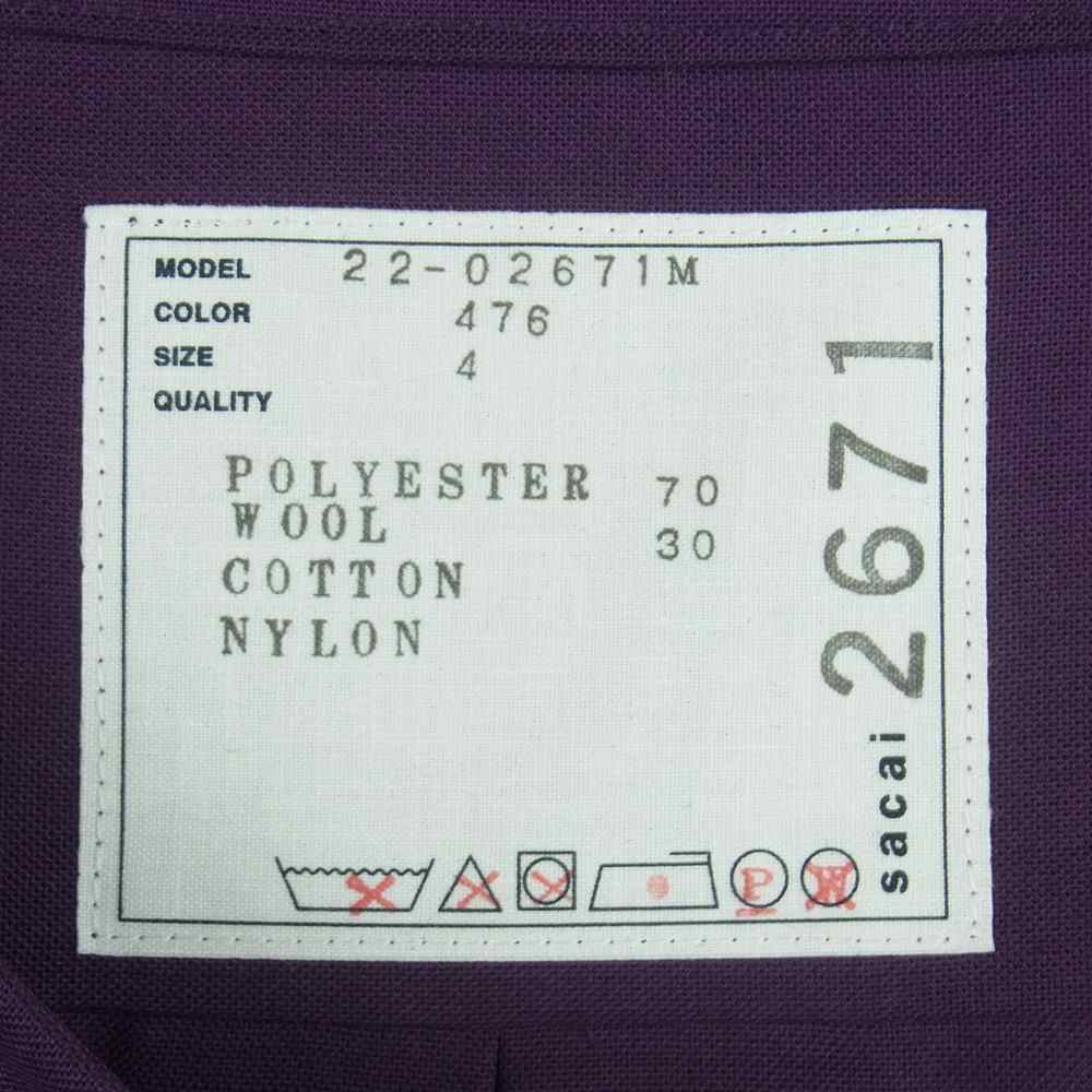 Sacai サカイ 22SS 22-02671M Suiting Mix Pullover ミックス プル