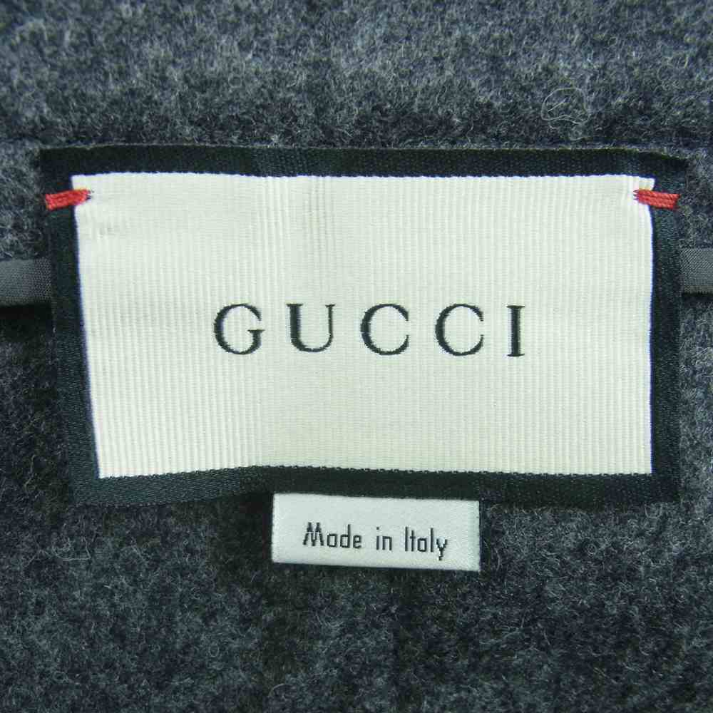 GUCCI グッチ 633219 国内正規品 ケリングタグ ウール プリーツ スカート グレー系 46【中古】