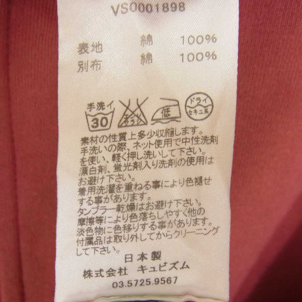 VISVIM ビズビム VS0001898 JV HOODIE KUBA インディゴ 切替 スウェット ジップ アップ パーカー レッド系 2【中古】