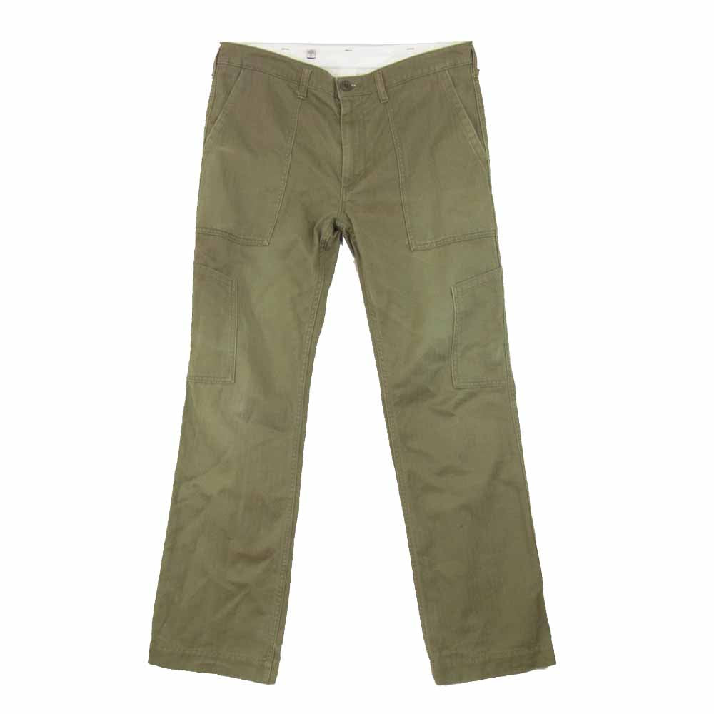 VISVIM ビズビム SMITHSON PANTS HERRINGBONE スミスソン ヘリンボーン ベイカー ミリタリー パンツ カーキ系 L【中古】