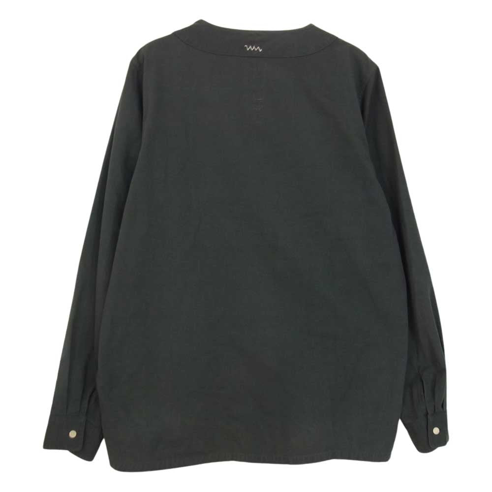VISVIM ビズビム 18AW 0118205011004 Free Edge Shirt Baseball Collar フリー エッジ ベースボール カラー 長袖 シャツ グレー系 2【美品】【中古】