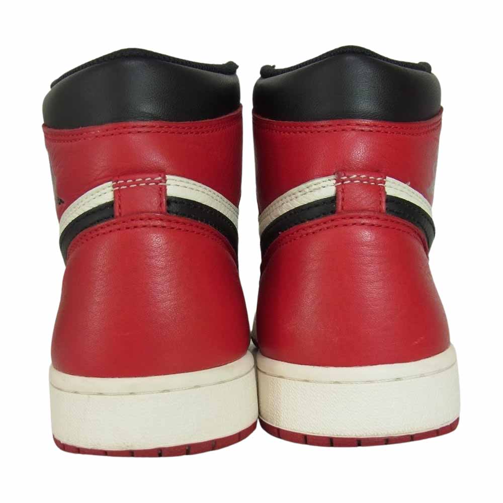 NIKE ナイキ 555088-610 18年製 AIR JORDAN 1 RETRO HIGH OG BRED US9 エアジョーダン1 レトロ ハイ スニーカー レッド レッド系 27cm【中古】