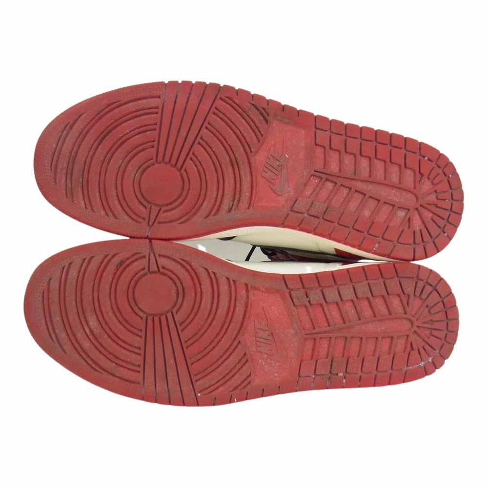 NIKE ナイキ 555088-610 18年製 AIR JORDAN 1 RETRO HIGH OG BRED US9 エアジョーダン1 レトロ ハイ スニーカー レッド レッド系 27cm【中古】