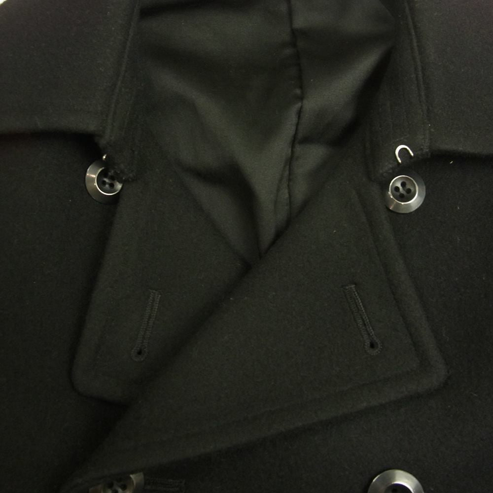 ATTACHMENT アタッチメント メルトンウール ショート Pコート ピーコート ブラック系 1【中古】