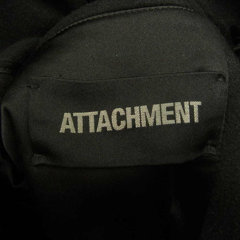 ATTACHMENT アタッチメント メルトンウール ショート Pコート ピーコート ブラック系 1【中古】