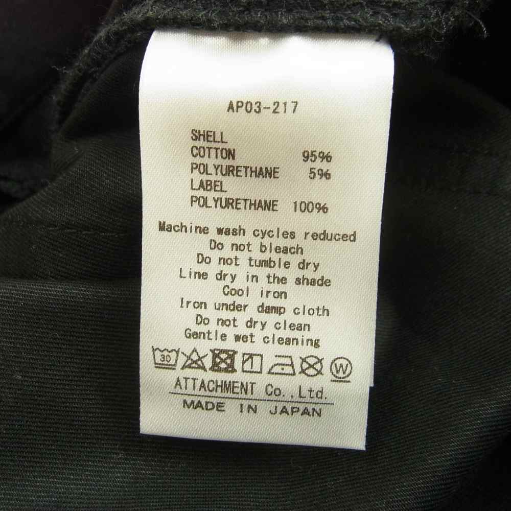 ATTACHMENT アタッチメント AP03-217 OGC 2WAY ストレッチ ツイル スーパースリム パンツ ブラック系 1【新古品】【未使用】【中古】