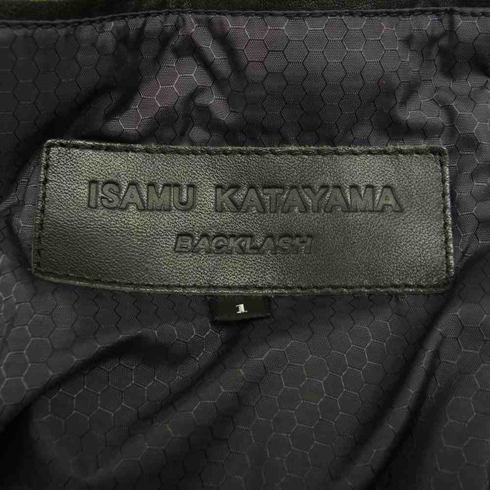 ISAMUKATAYAMA BACKLASH イサムカタヤマバックラッシュ 977-01 ステアハイド レザー ダウンベスト ブラック系 1【中古】