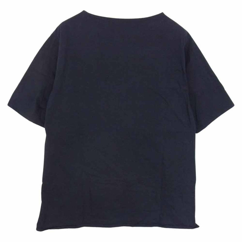 COMOLI コモリ 16SS 101-05005 ボートネック ポケット付き 半袖 Tシャツ ネイビー系 2【中古】