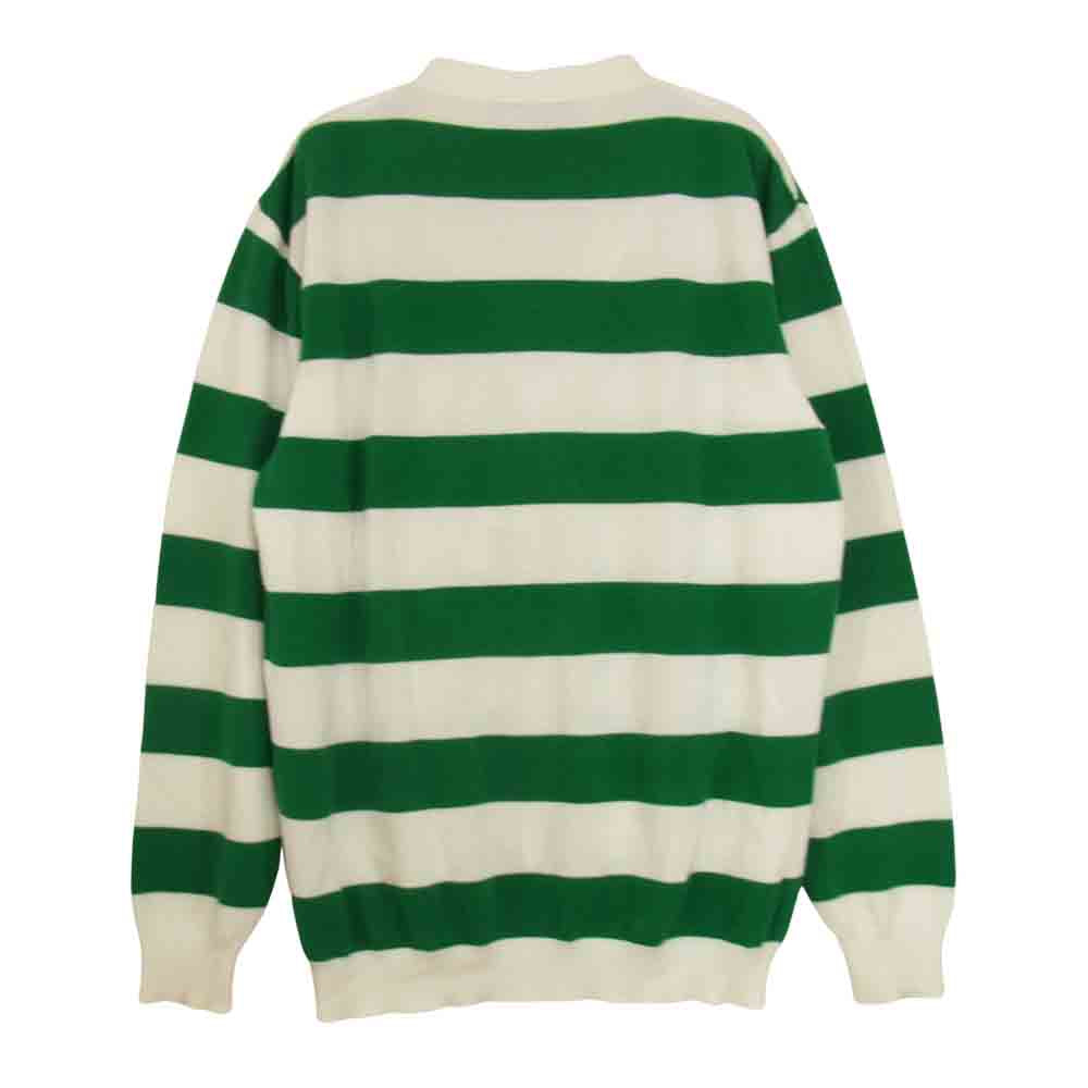GUCCI グッチ 626051 XKBE5 国内正規品 STRIPED KNITTED CARDIGAN ストライプ ニット カーディガン グリーン系 S【中古】