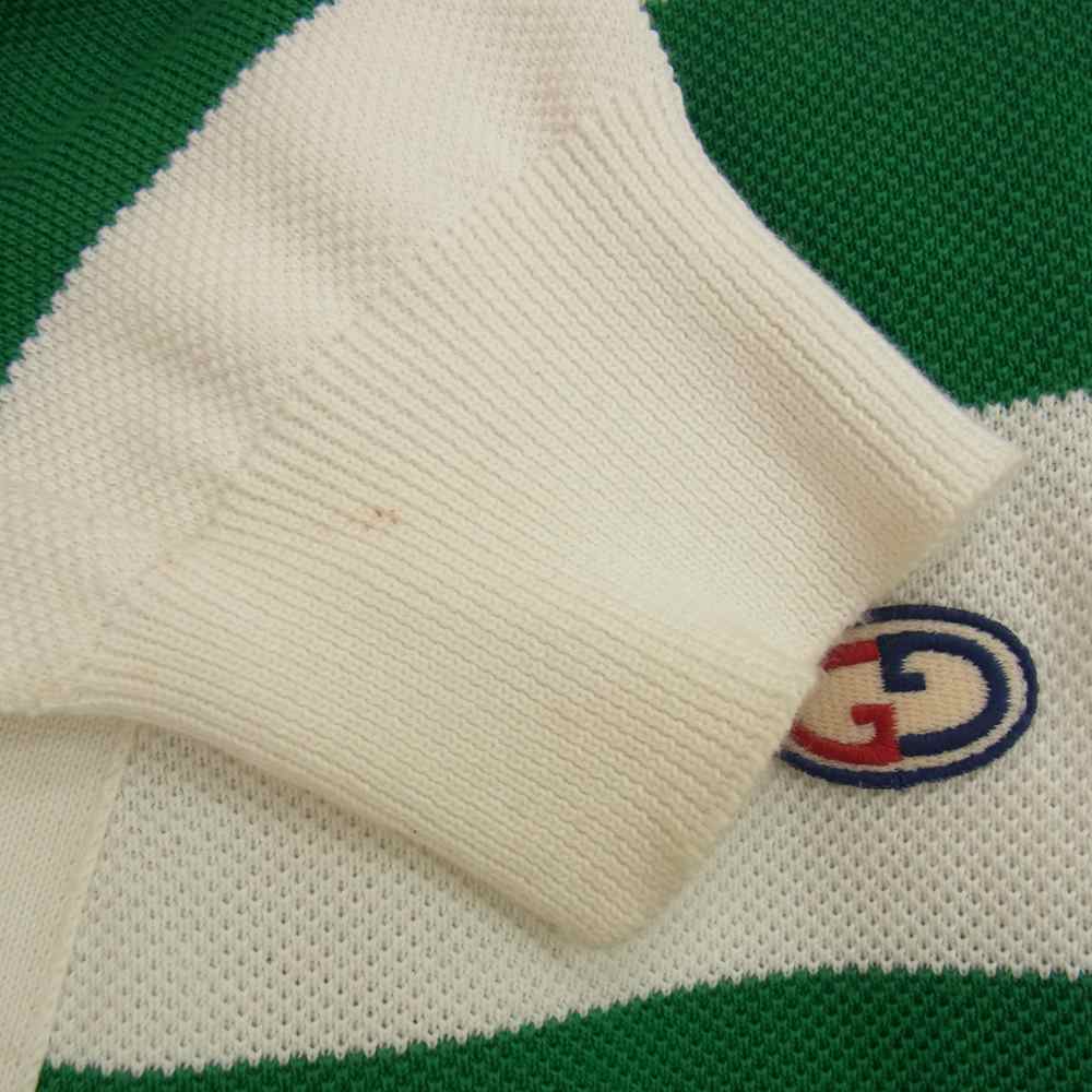 GUCCI グッチ 626051 XKBE5 国内正規品 STRIPED KNITTED CARDIGAN ストライプ ニット カーディガン グリーン系 S【中古】