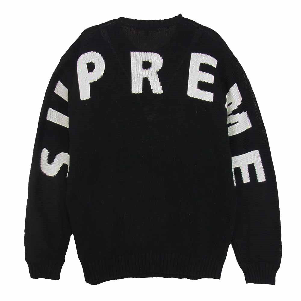 48cm身幅未使用品 SUPREME 20SS Back Logo Sweater 黒 M